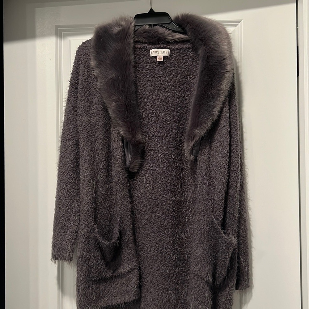 Knox Rose Faux Fur Cardigan